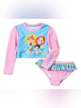 Dreamwave Toddler Girls Cocomelon Rash Guard Set